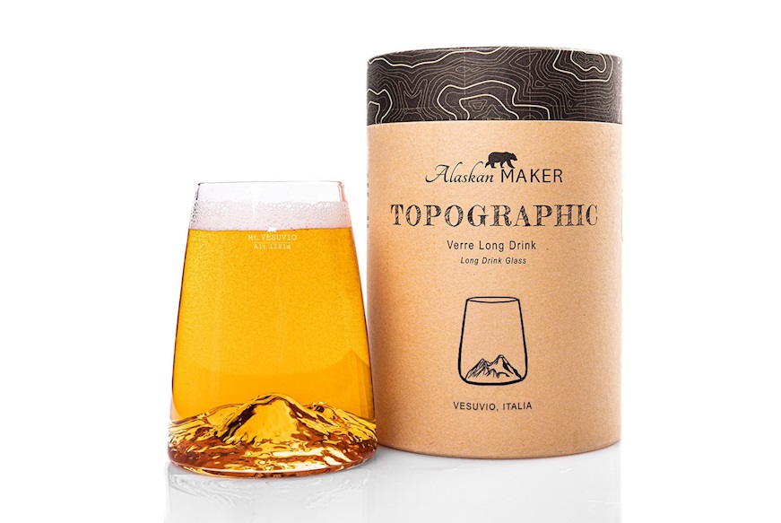 Long Drink Glass Topographic Vesuvio Alaskan Maker