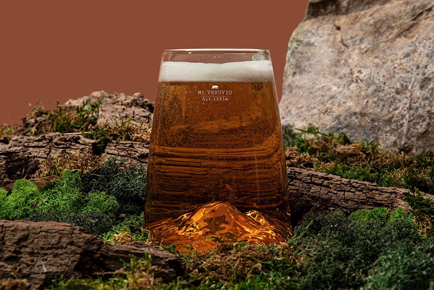 Long Drink Glass Topographic Vesuvio Alaskan Maker
