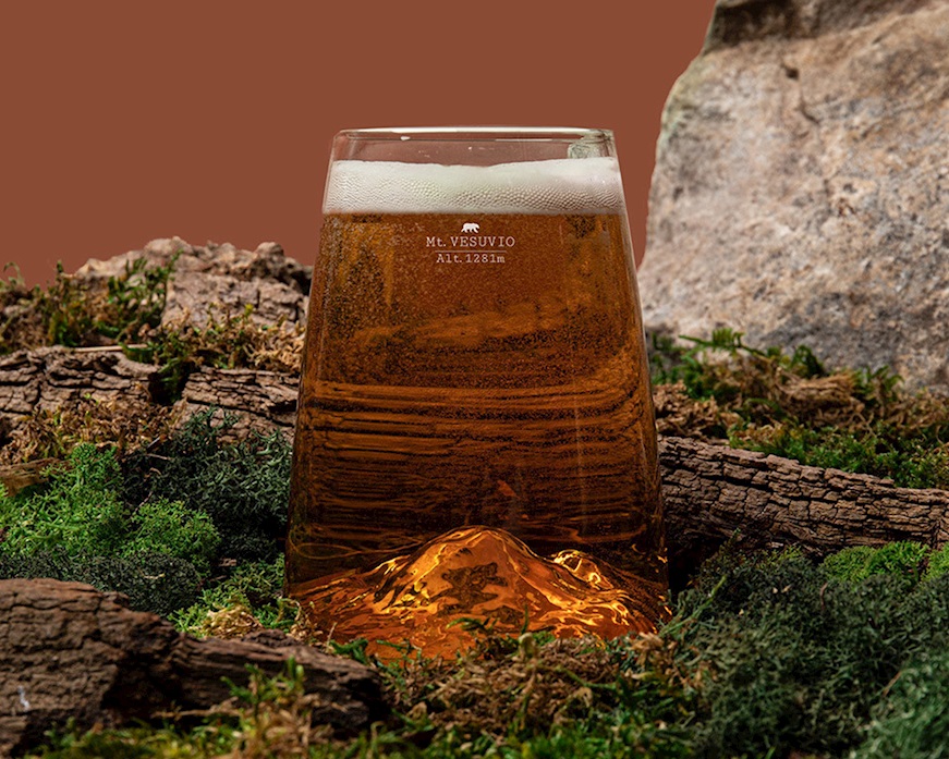Long drink glass Topographic Vesuvio Alaskan Maker