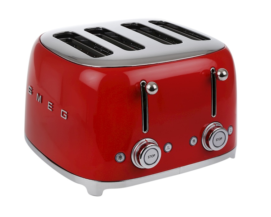 Toaster 4 slices red Smeg