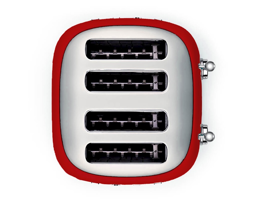 Toaster 4 slices red Smeg