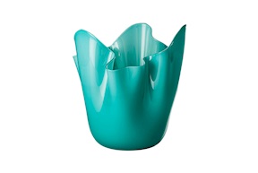 Vase Fazzoletto Murano glass opalino mint green Venini