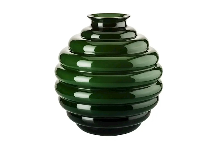 Vaso Decò vetro di Murano verde mela Venini