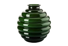 Vaso Decò vetro di Murano verde mela