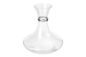 Decanter crystal with silver band Selezione Zanolli