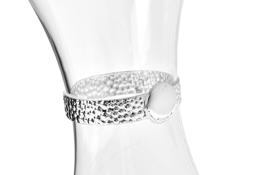 Decanter crystal with silver band Selezione Zanolli