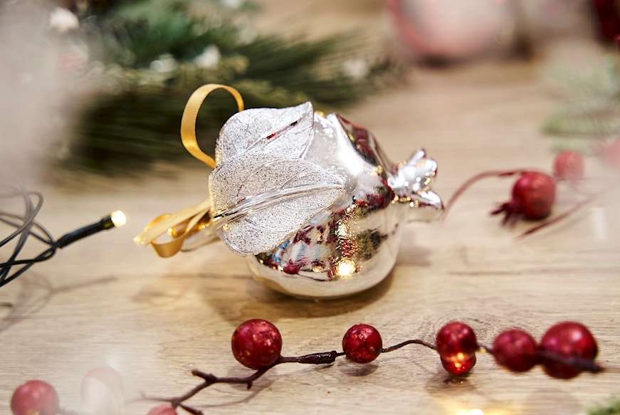 Idea regalo Natale Melograno portafortuna oro Selezione Zanolli