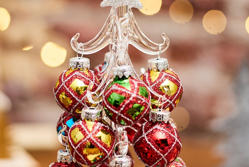 Idea regalo Natale Alberello colorato stella argento Selezione Zanolli