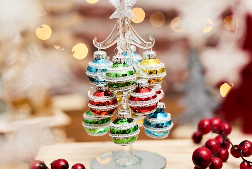 Idea regalo Natale Alberello colorato stella argento Selezione Zanolli