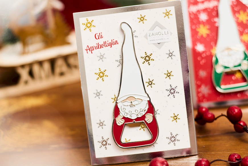 Idea regalo Natale Apribottiglia Gnomo verde Selezione Zanolli