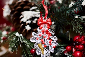 Christmas gift Mistletoe and Horn red Selezione Zanolli