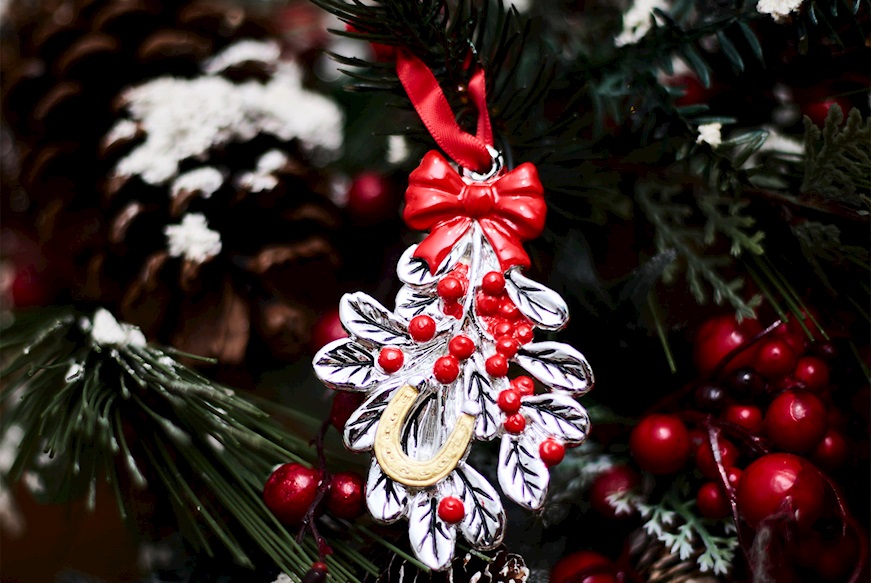 Christmas gift Mistletoe and Horseshoe red Selezione Zanolli