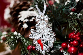 Christmas gift Mistletoe and Horn silver Selezione Zanolli