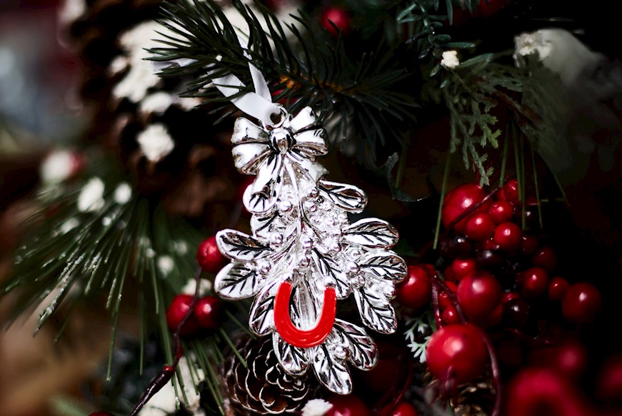 Christmas gift Mistletoe and Horseshoe silver Selezione Zanolli