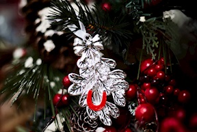 Christmas gift Mistletoe and Horseshoe silver Selezione Zanolli