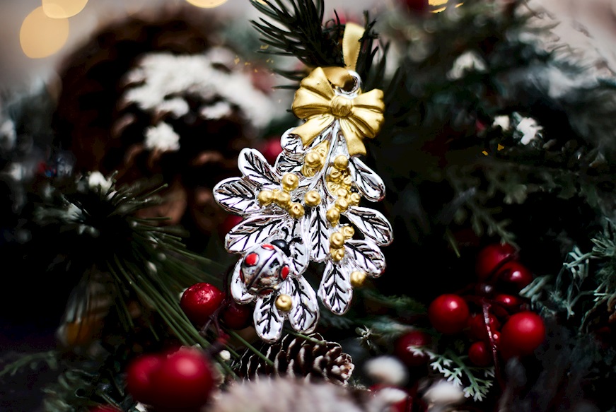 Christmas gift Mistletoe and Ladybug gold Selezione Zanolli