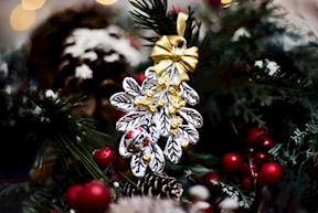 Christmas gift Mistletoe and Ladybug gold Selezione Zanolli