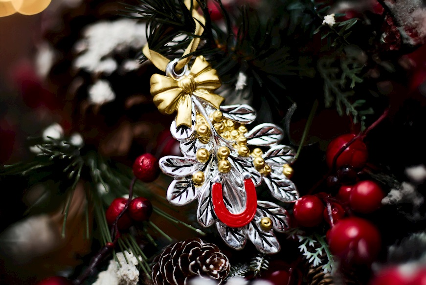 Idea regalo Natale Vischio e Ferro di Cavallo oro Selezione Zanolli