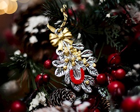 Christmas gift Mistletoe and Horseshoe gold Selezione Zanolli
