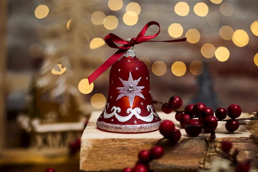 Christmas gift Bell Red star with LED light Selezione Zanolli