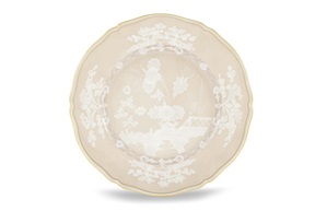 Charger plate Oriente Italiano Meringa porcelain Richard Ginori
