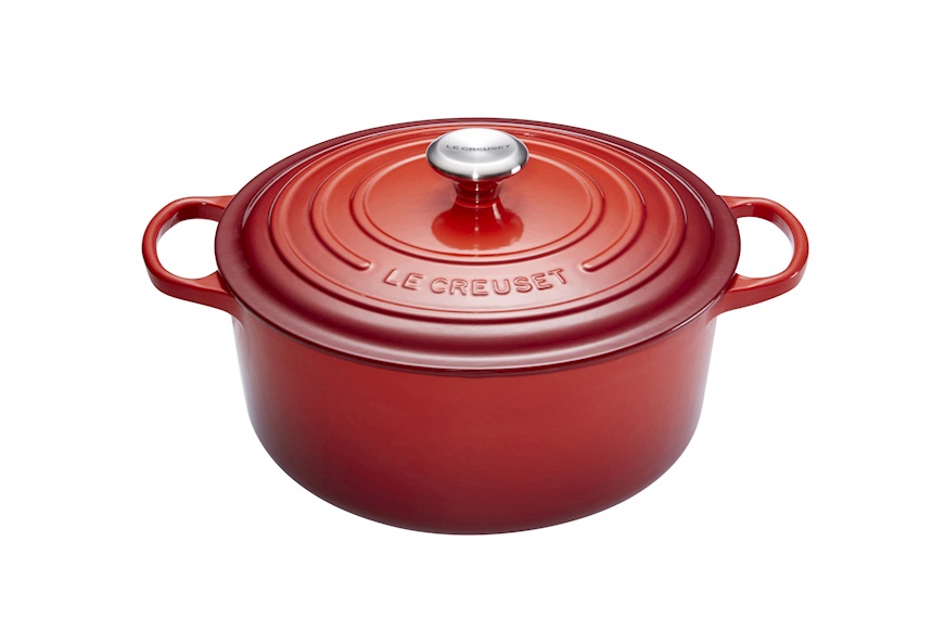 Cocotte rotonda Evolution ghisa ciliegia Le Creuset