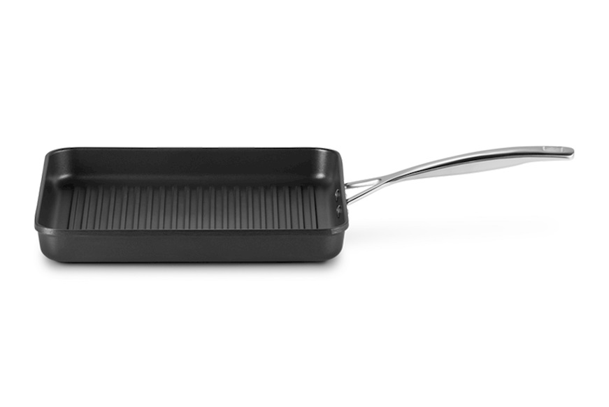 Grill quadrato rigato in alluminio antiaderente nero Le Creuset