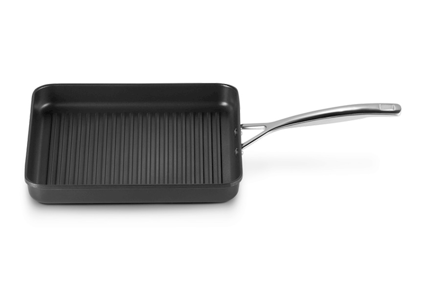 Grill quadrato rigato in alluminio antiaderente nero Le Creuset