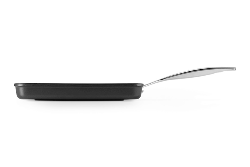 Grill quadrato rigato in alluminio antiaderente nero Le Creuset