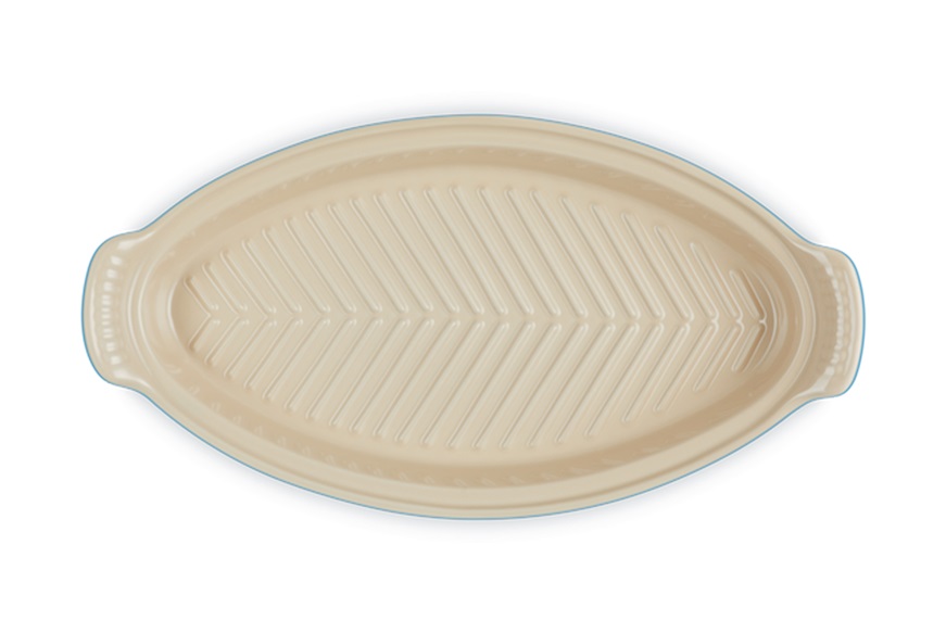 Pesciera Tradition gres azure blu con coperchio Le Creuset