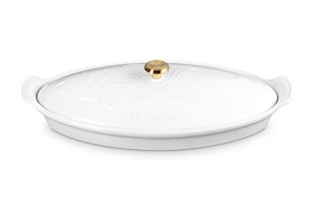 Pesciera Tradition gres bianco con coperchio Le Creuset