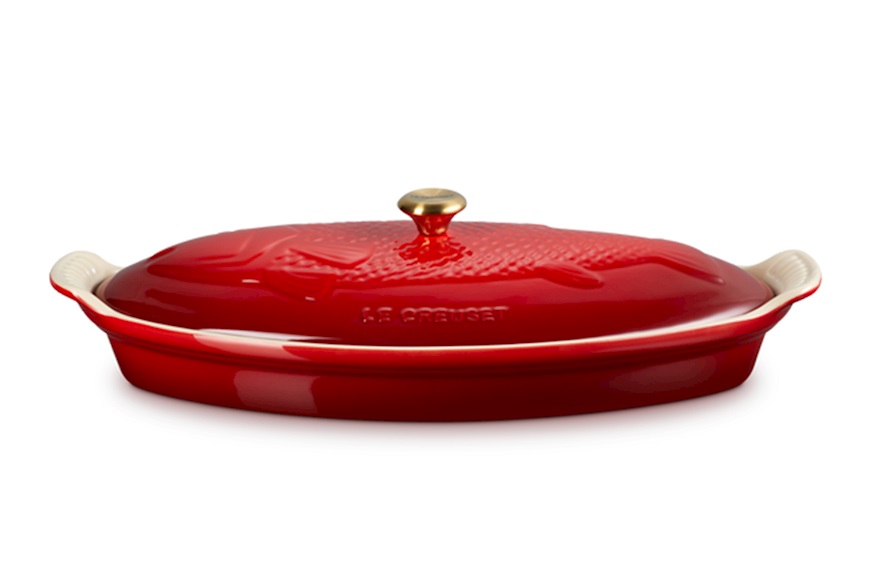 Pesciera Tradition gres ciliegia con coperchio Le Creuset