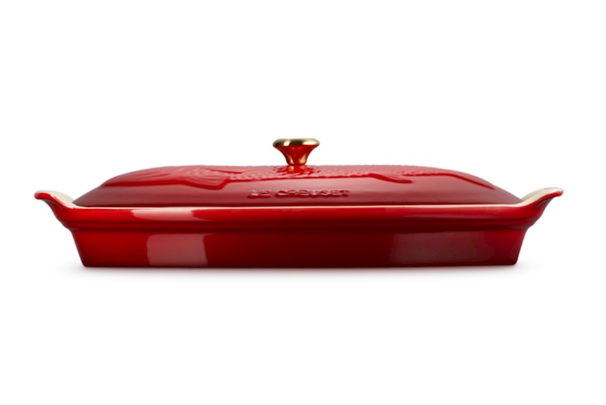 Pesciera Tradition gres ciliegia con coperchio Le Creuset