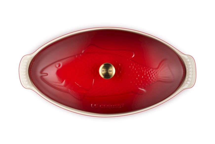 Pesciera Tradition gres ciliegia con coperchio Le Creuset