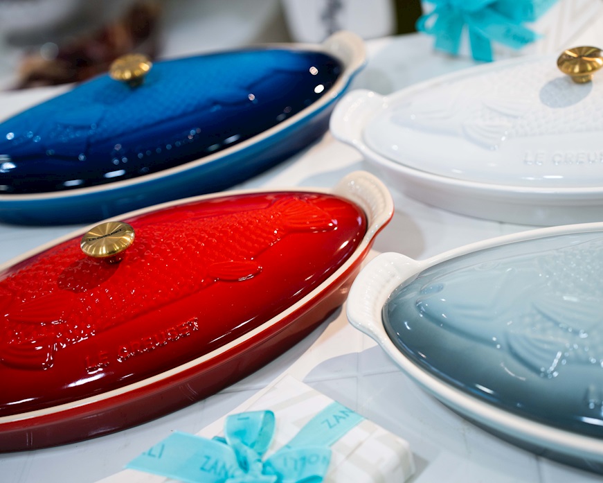 Fish bowl Tradition stoneware cerise Le Creuset