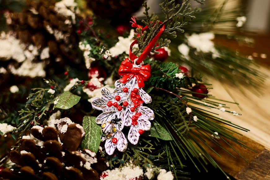 Idea regalo Natale Vischio e coccinella rosso Selezione Zanolli