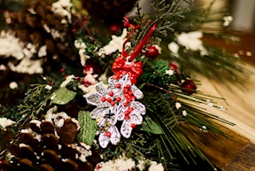 Idea regalo Natale Vischio e coccinella rosso Selezione Zanolli