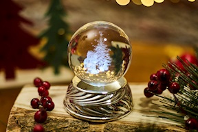 Christmas gift Cristal sphere Christmas tree with LED lights Selezione Zanolli