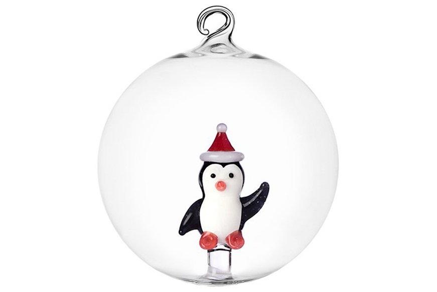 Idea regalo Natale Palla di Natale Pinguino con cappello di Natale Christmas Tales Ichendorf