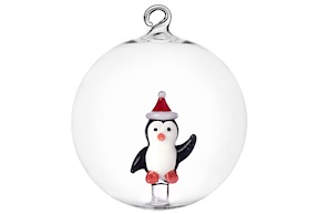 Idea regalo Natale Palla di Natale Pinguino con cappello di Natale Christmas Tales Ichendorf