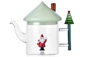 Idea regalo Natale Teiera Babbo Natale tappo verde Ichendorf