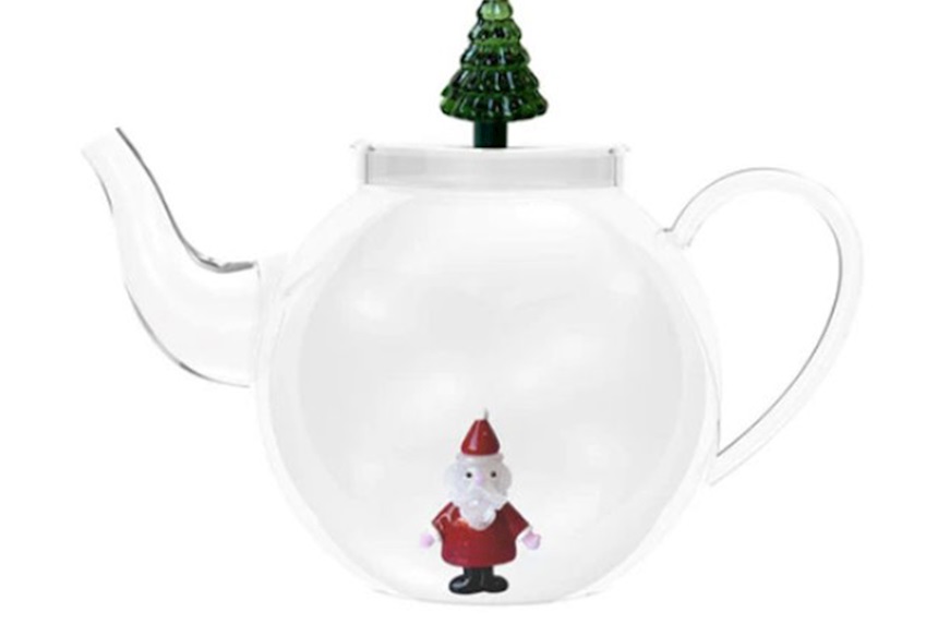 Idea regalo Natale Teiera Babbo Natale tappo Albero di Natale Ichendorf