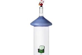 Idea regalo Natale Bottiglia Babbo Natale e Regalo Azzurro Christmas Tales Ichendorf