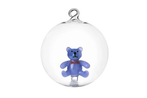 Idea regalo Natale Palla di Natale orsacchiotto azzurro Ichendorf