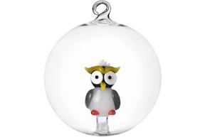 Idea regalo Natale Palla di Natale Gufo Colorato Woodland Tales Ichendorf