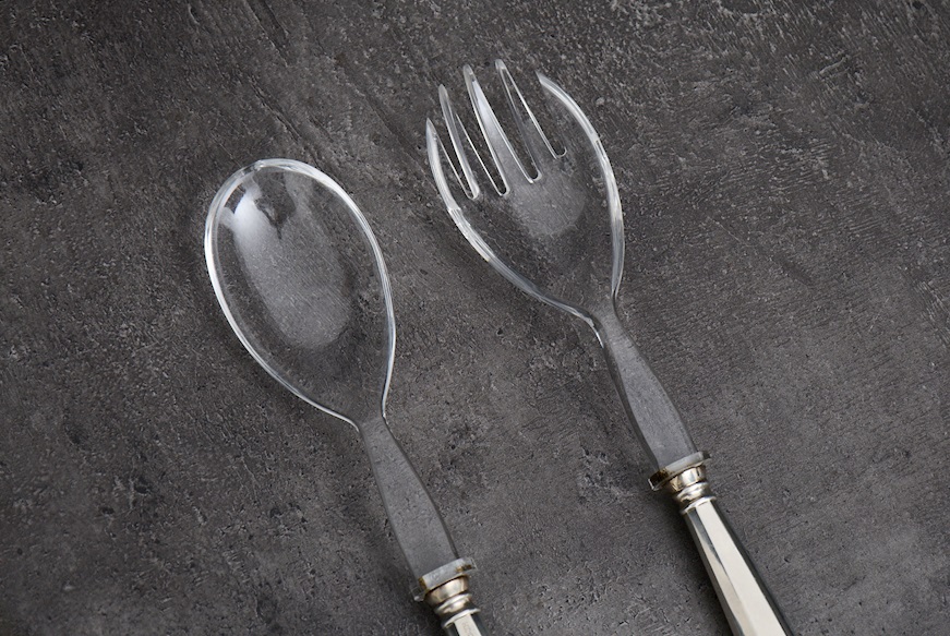 Posate insalata argento 40 grammi 2 pezzi in stile San Marco usato ricondizionato Zanolli Vintage