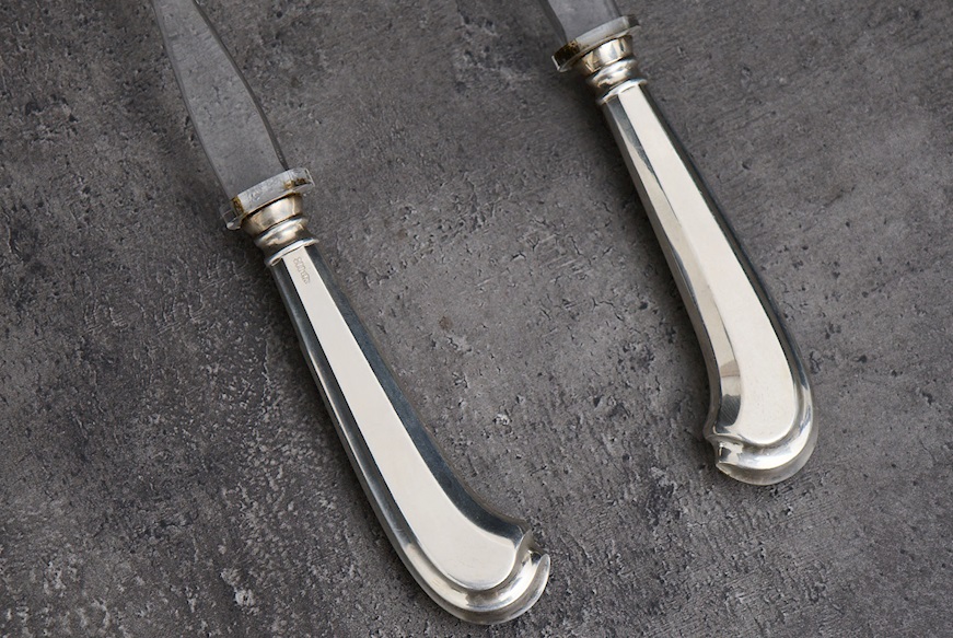 Posate insalata argento 40 grammi 2 pezzi in stile San Marco usato ricondizionato Zanolli Vintage