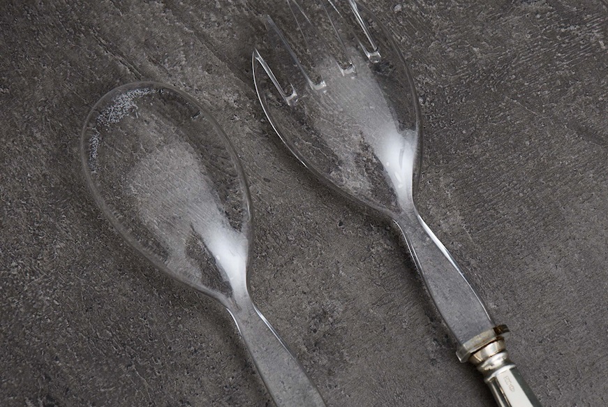 Posate insalata argento 40 grammi 2 pezzi in stile San Marco usato ricondizionato Zanolli Vintage