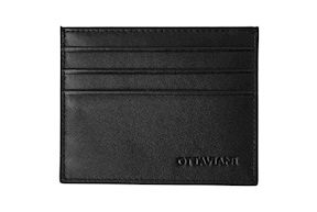 Porta carte di credito pelle nera Ottaviani