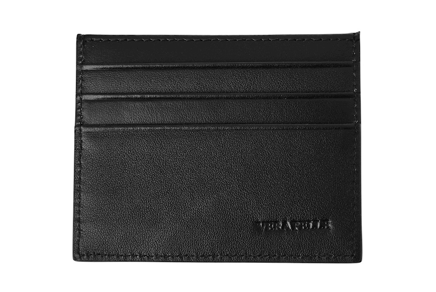 Porta carte di credito pelle nera Ottaviani